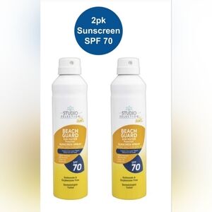 Studio Selection 2Pk  SPF70 Sunscreen Spray, Beach Guard Family Two Packs!
